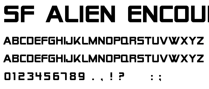 SF Alien Encounters Solid font